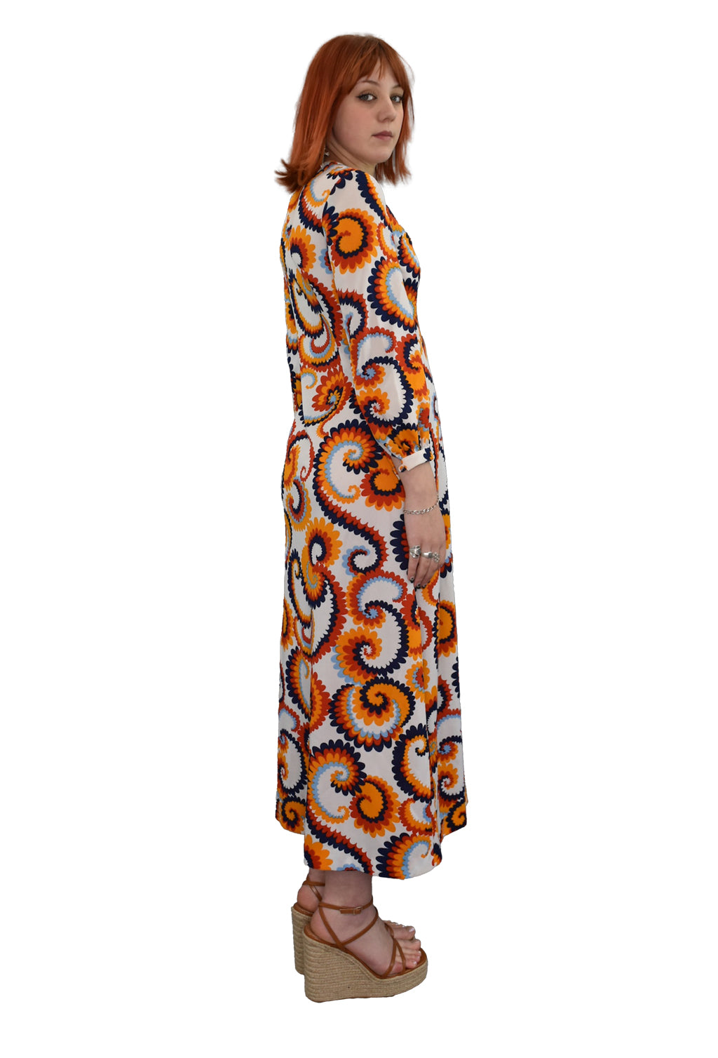 1970's Paisley Brights Printed Dress | Vintage