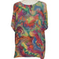 1990’s Colourful Squiggle Print Silk Top  | Preloved